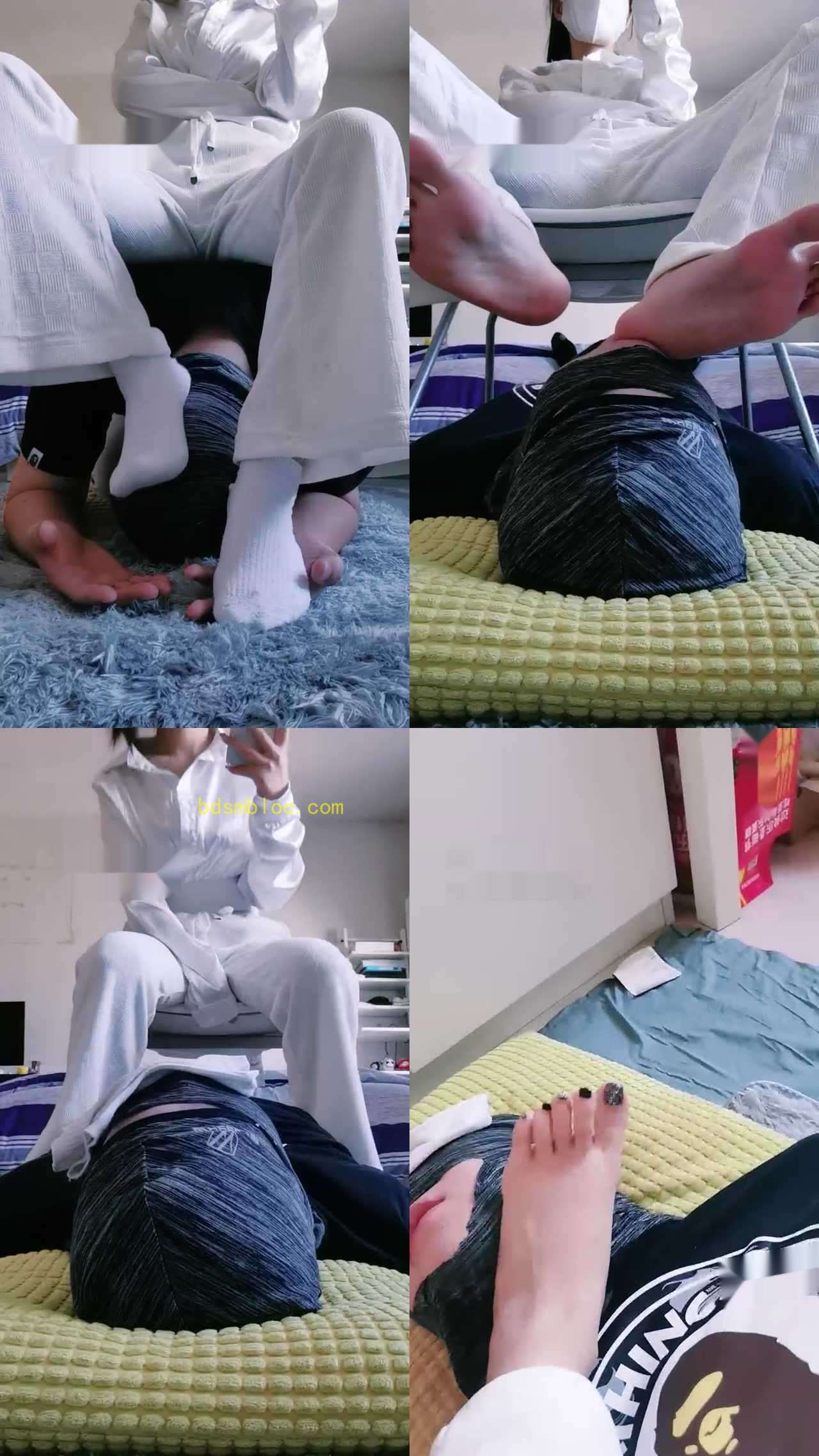 【启蒙老师】近距离白袜裸足调狗