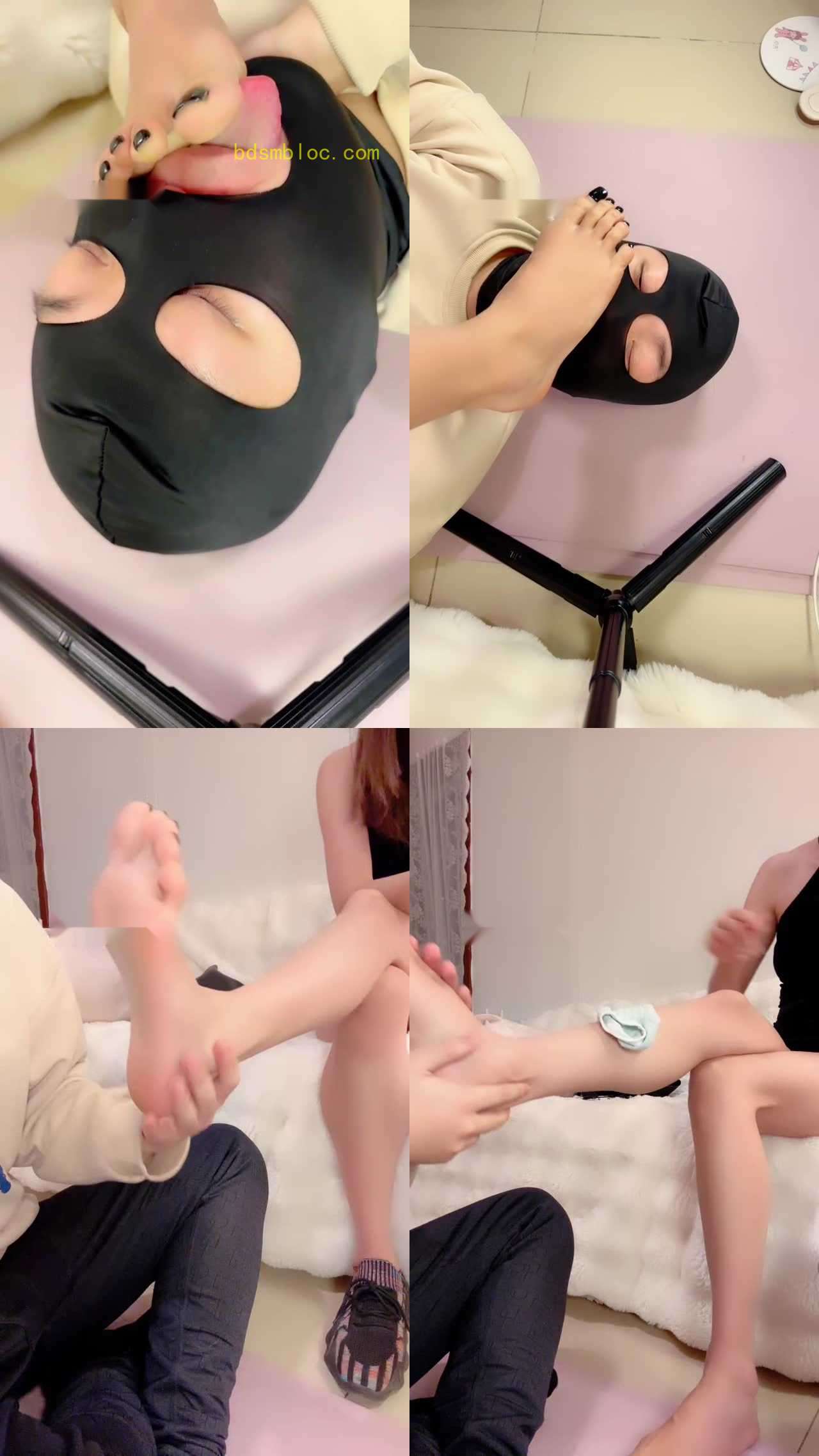 【苒溪】近距离裸足棉袜恋足舔