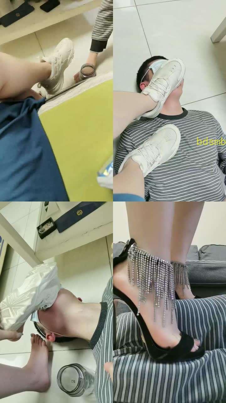 【双子姬】运动鞋踩狗脸/赏赐圣水/舔脏鞋底闻臭鞋/高跟全体重