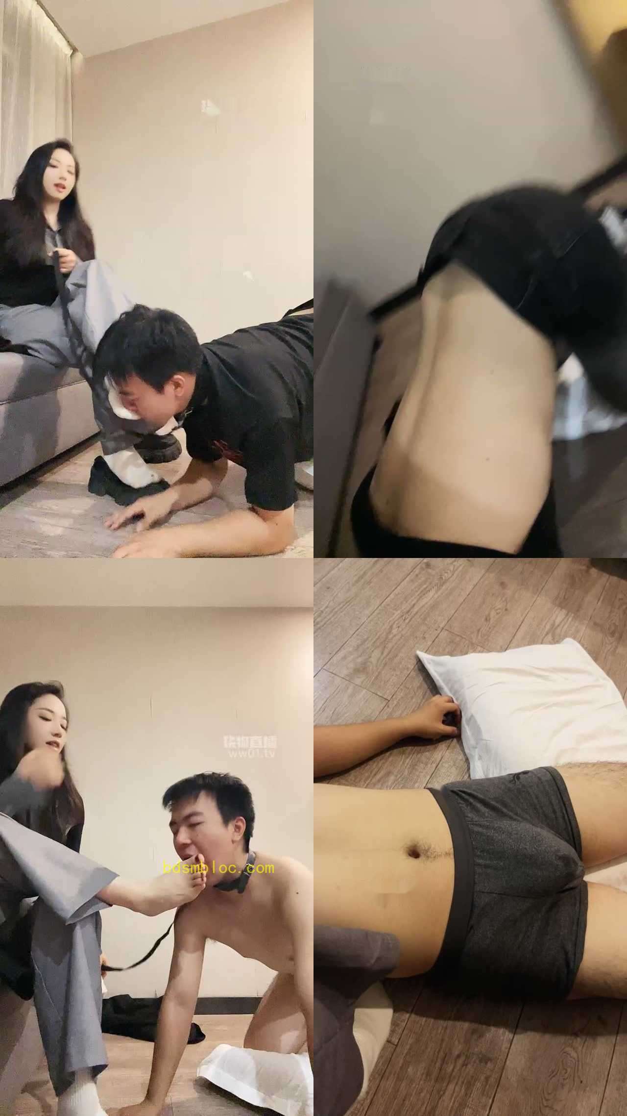 【毛绒月亮】开发素人舔脚