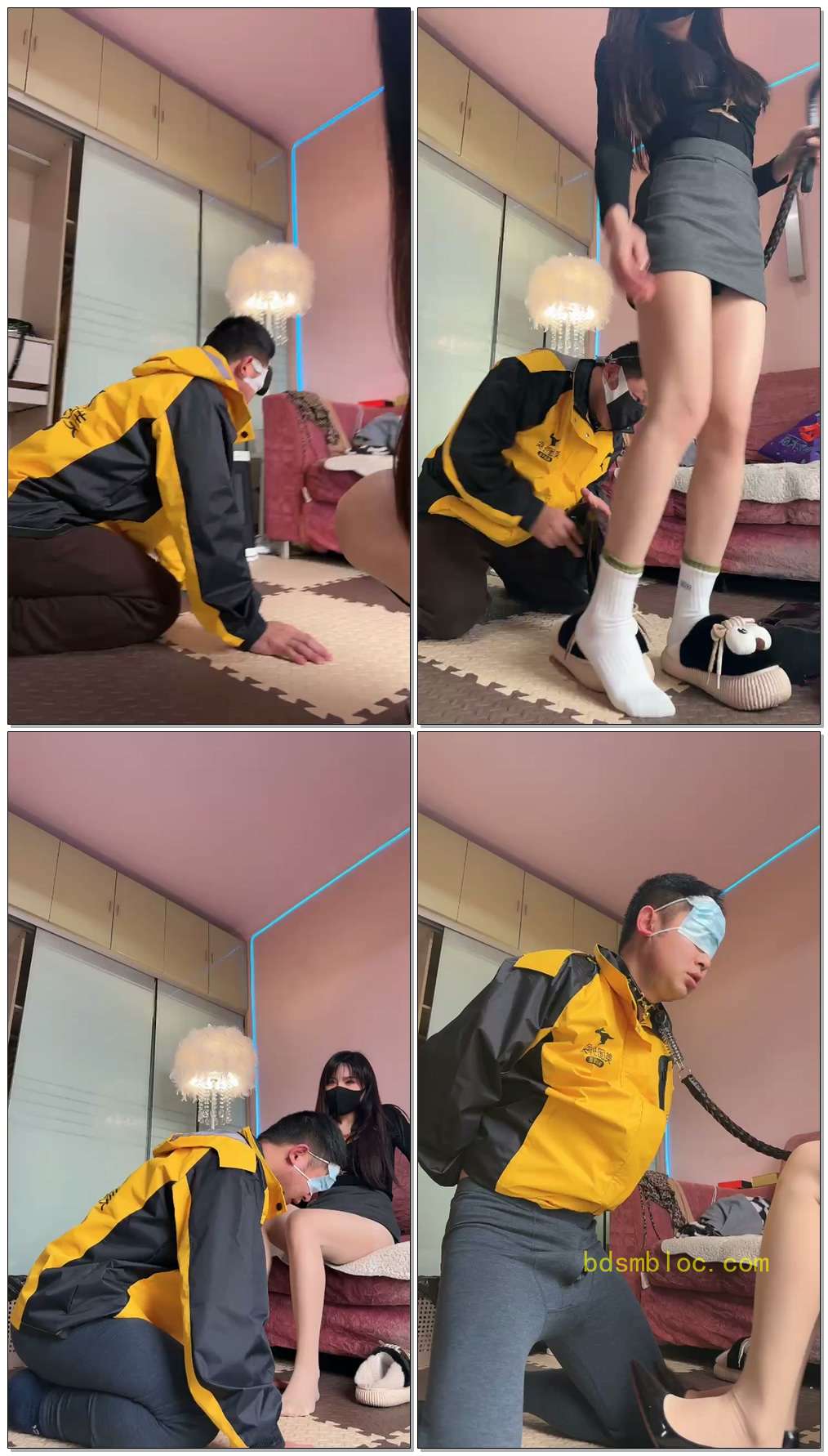 【伊晨s】外卖小哥的一天靴子踢档高跟鞋踩