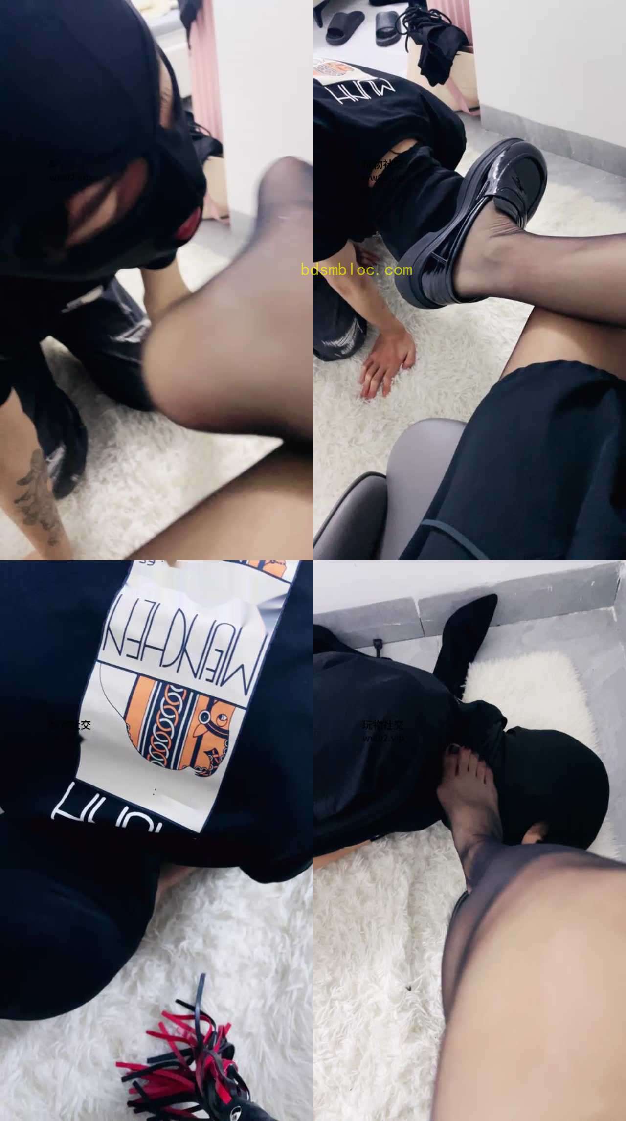 【沐沐大大】黑丝美腿恋足狂舔