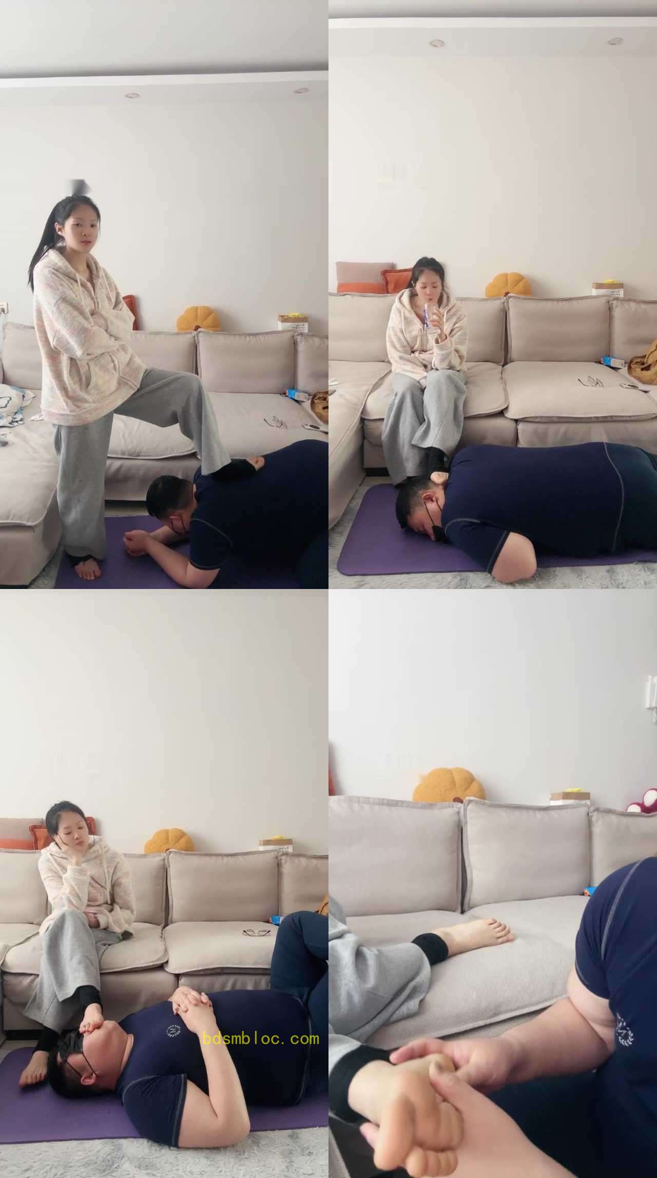 【埋汰】学生主周末让老师舔裸足