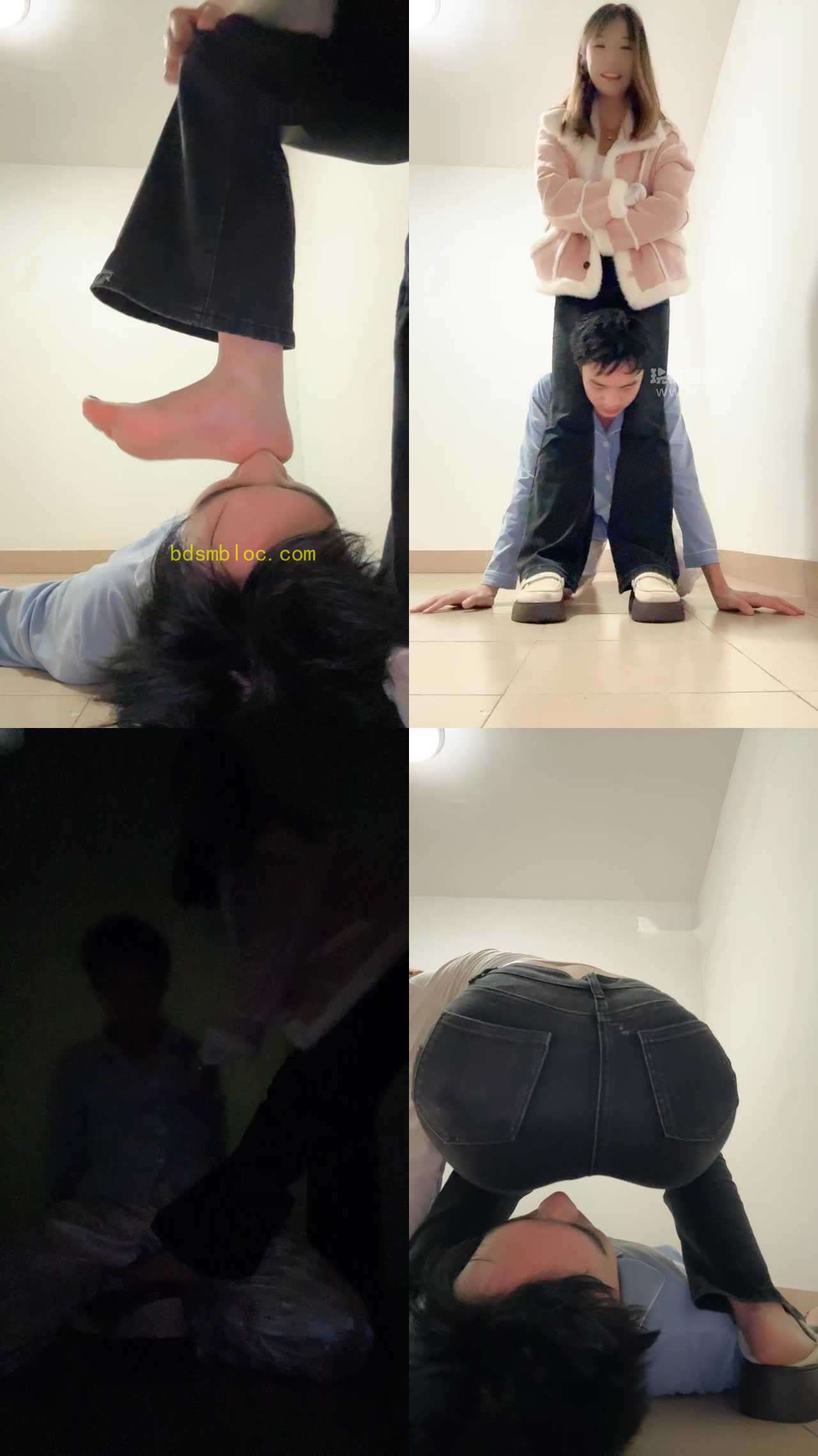 【心动茜茜s】楼道玩狗户外