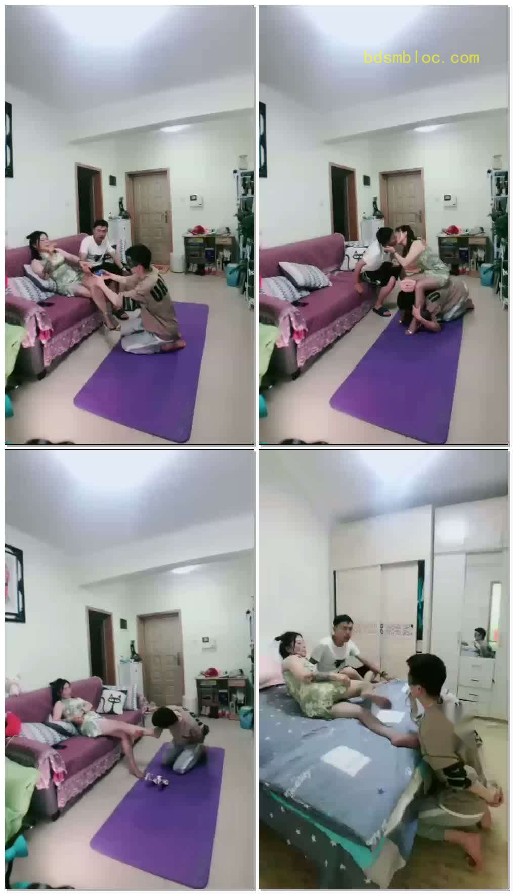 【瑾儿S】老婆当着绿帽老公的面和老王