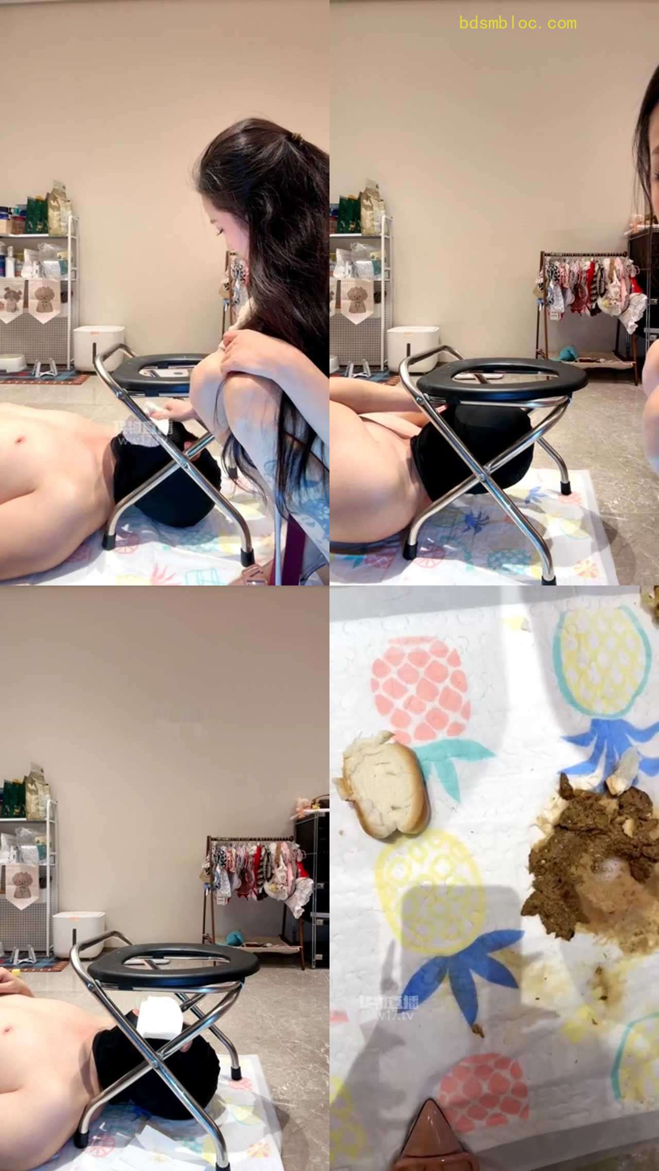 【水晶熊】调教马桶 黄金完食