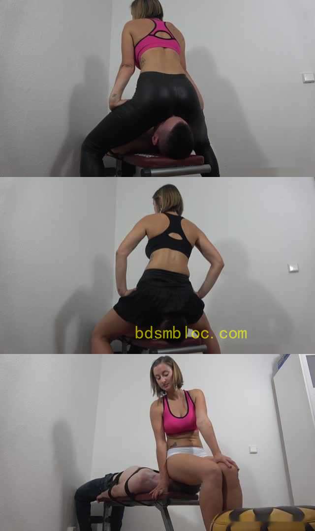 【欧美女王】SG-《坐扁你的脸》被陪酒女Megan捆绑穿皮裤短裙热裤坐脸窒息羞辱!