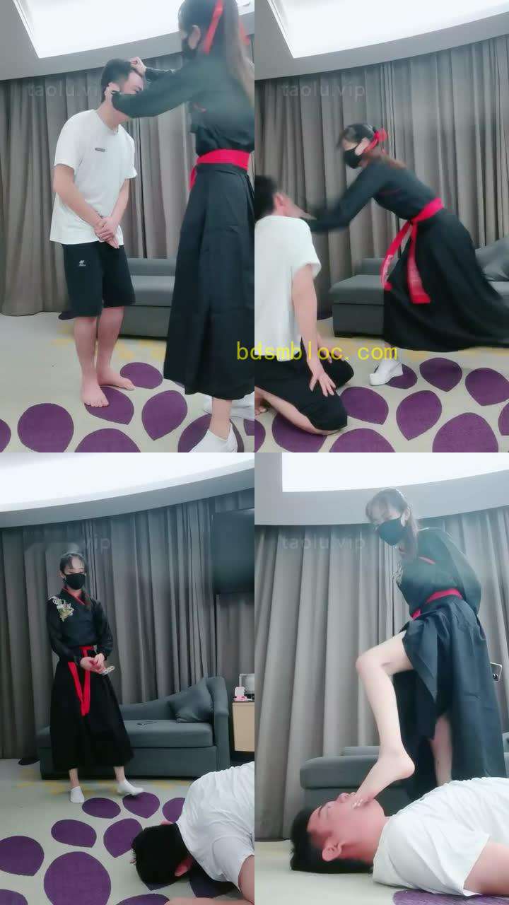 【美娜格格】汉服诱惑-揪耳朵/手脚耳光/深喉/踢踹/踩踏骑马