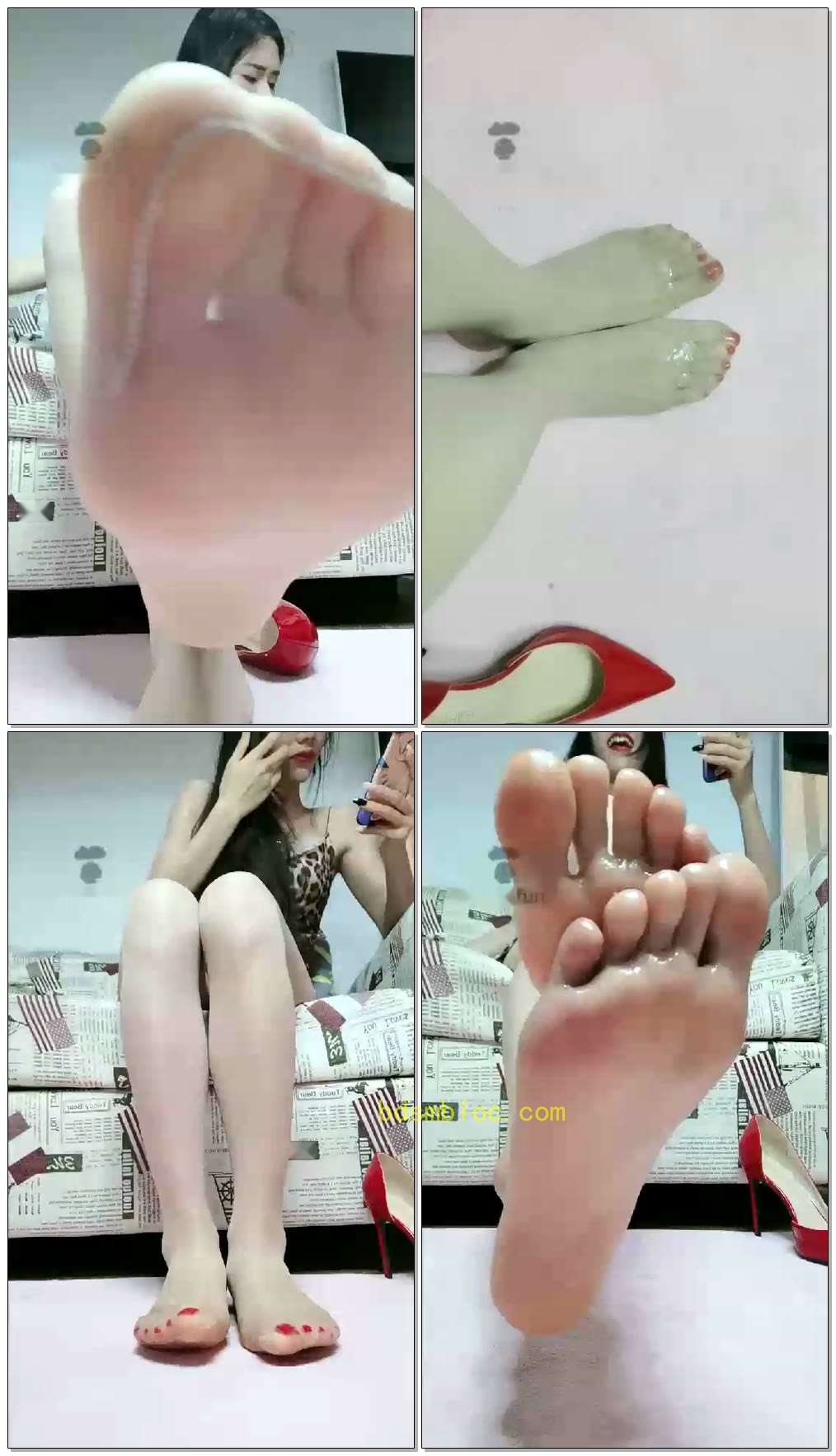 【芷晴】第一视角肉丝口水裸足羞辱