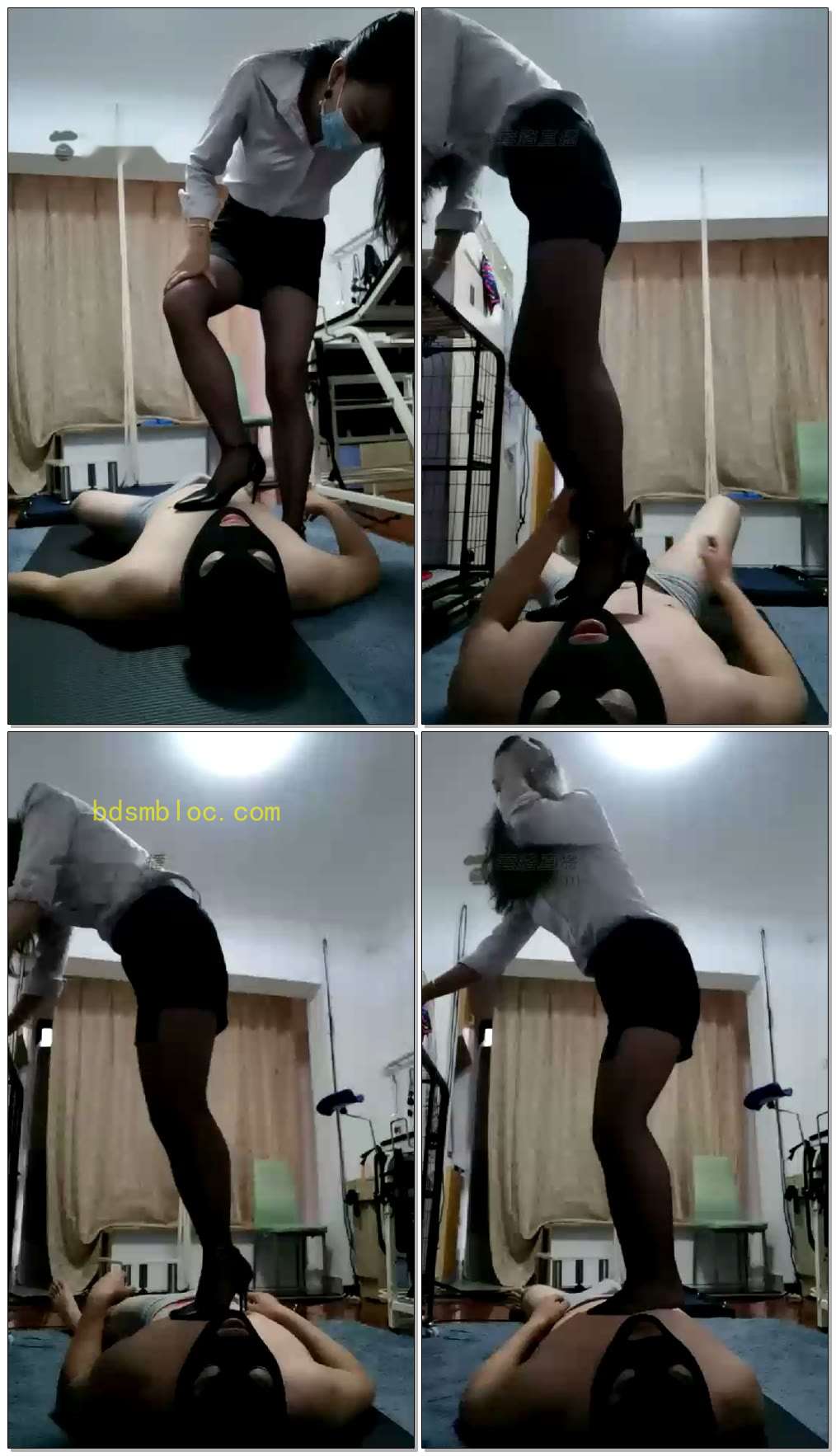 【幸运女王】黑丝高跟踩踏骑马