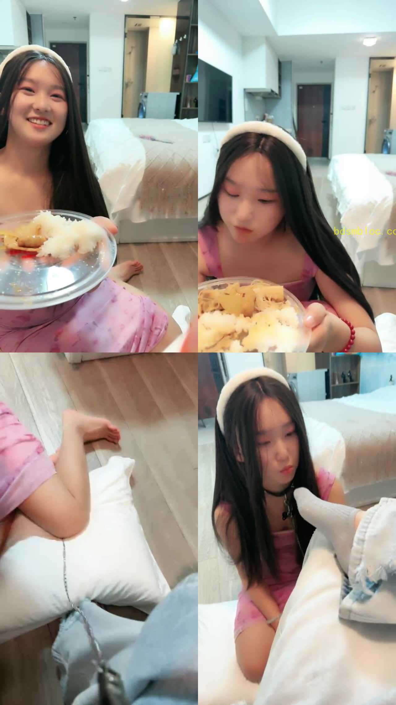 【雨琦】鞭打/羞辱喂食/闻船袜