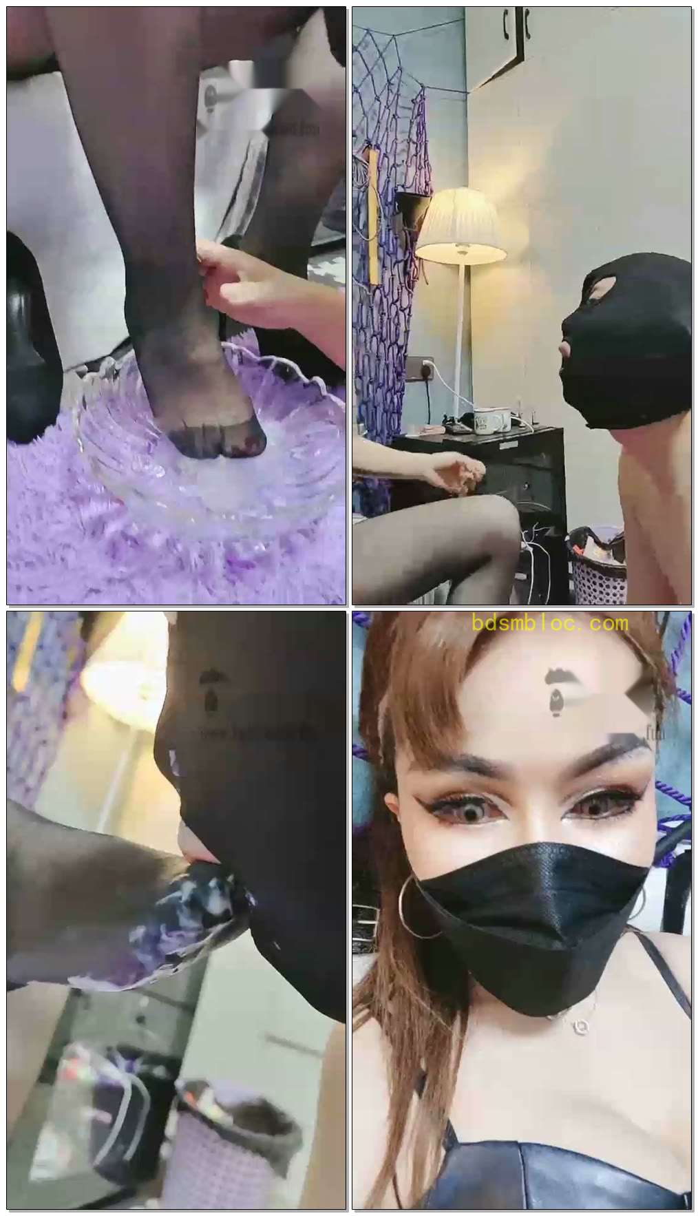 【黑桃Qmama】双女主果冻洗脚喂食