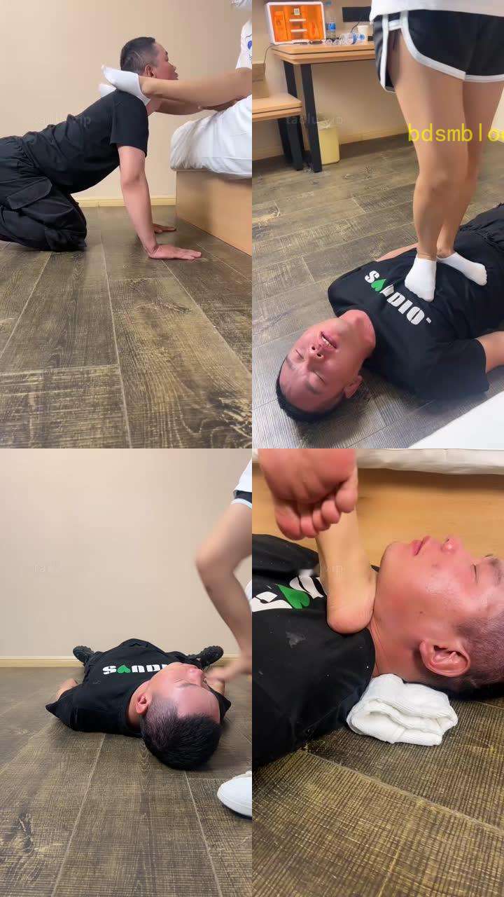 【萌宝儿】原味白船袜闻舔/全体重踩踏