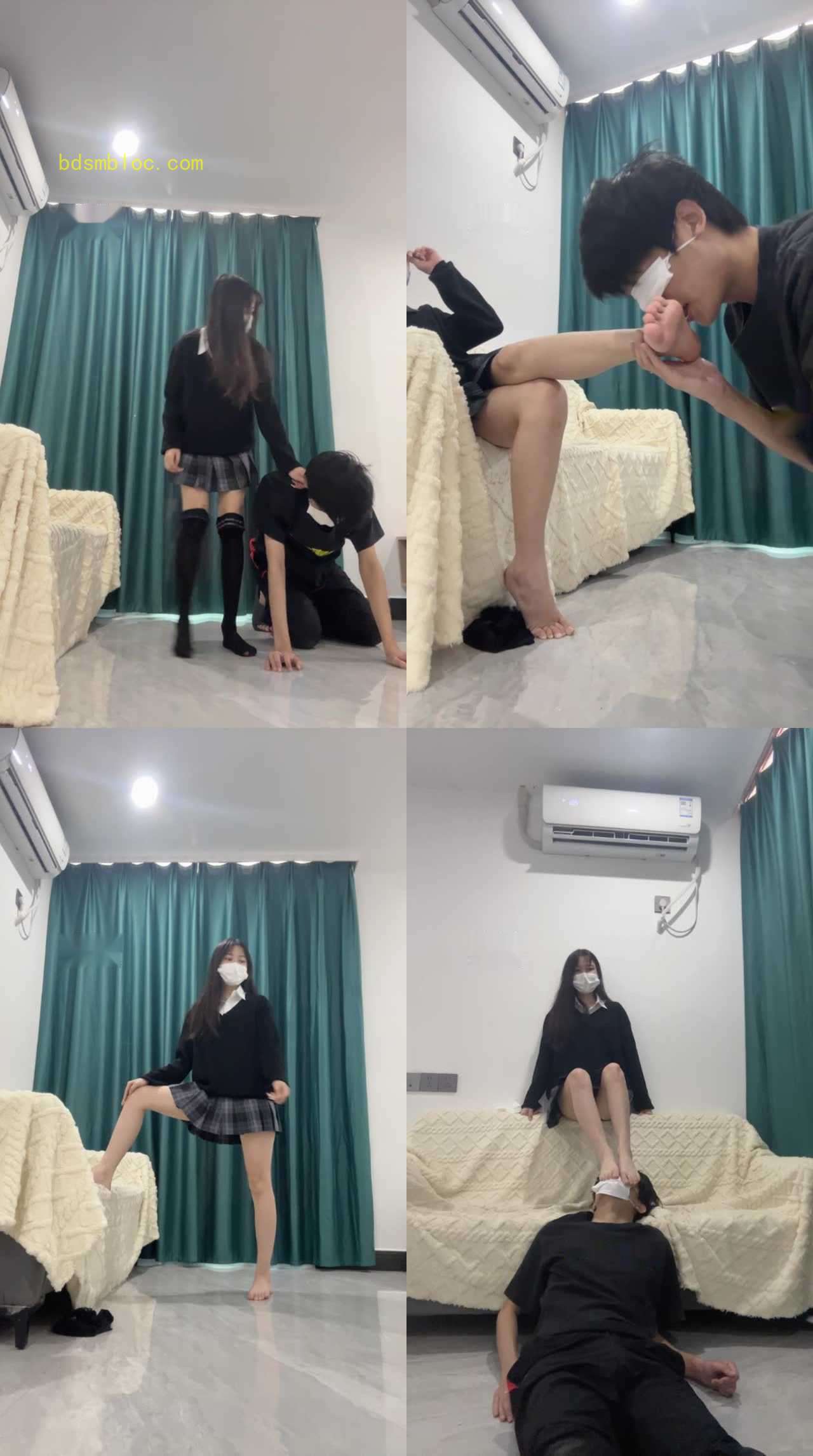 【甜恬】骑马过膝袜踢踹/裸足狂舔/坐脸窒息