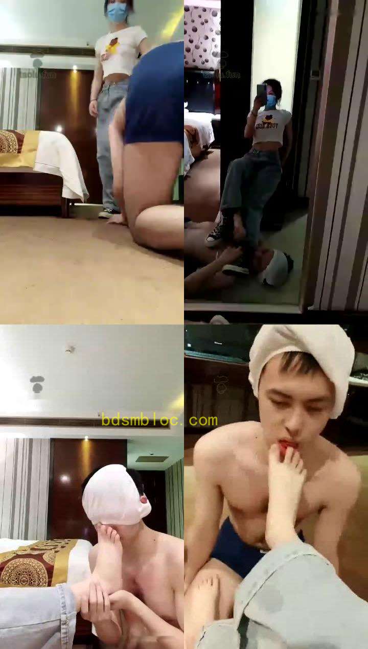 【哈宝s】610调教小公狗极度羞辱，黑花袜子酷酷的