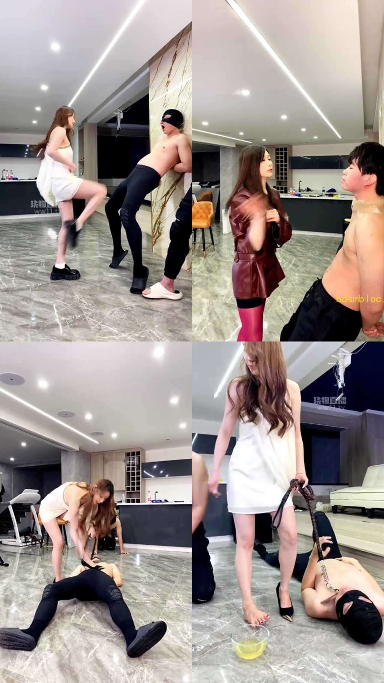 【银儿】双顶级女神踢裆专场 暴狠踢裆虐裆强迫裸足深喉插吐灌喂圣水