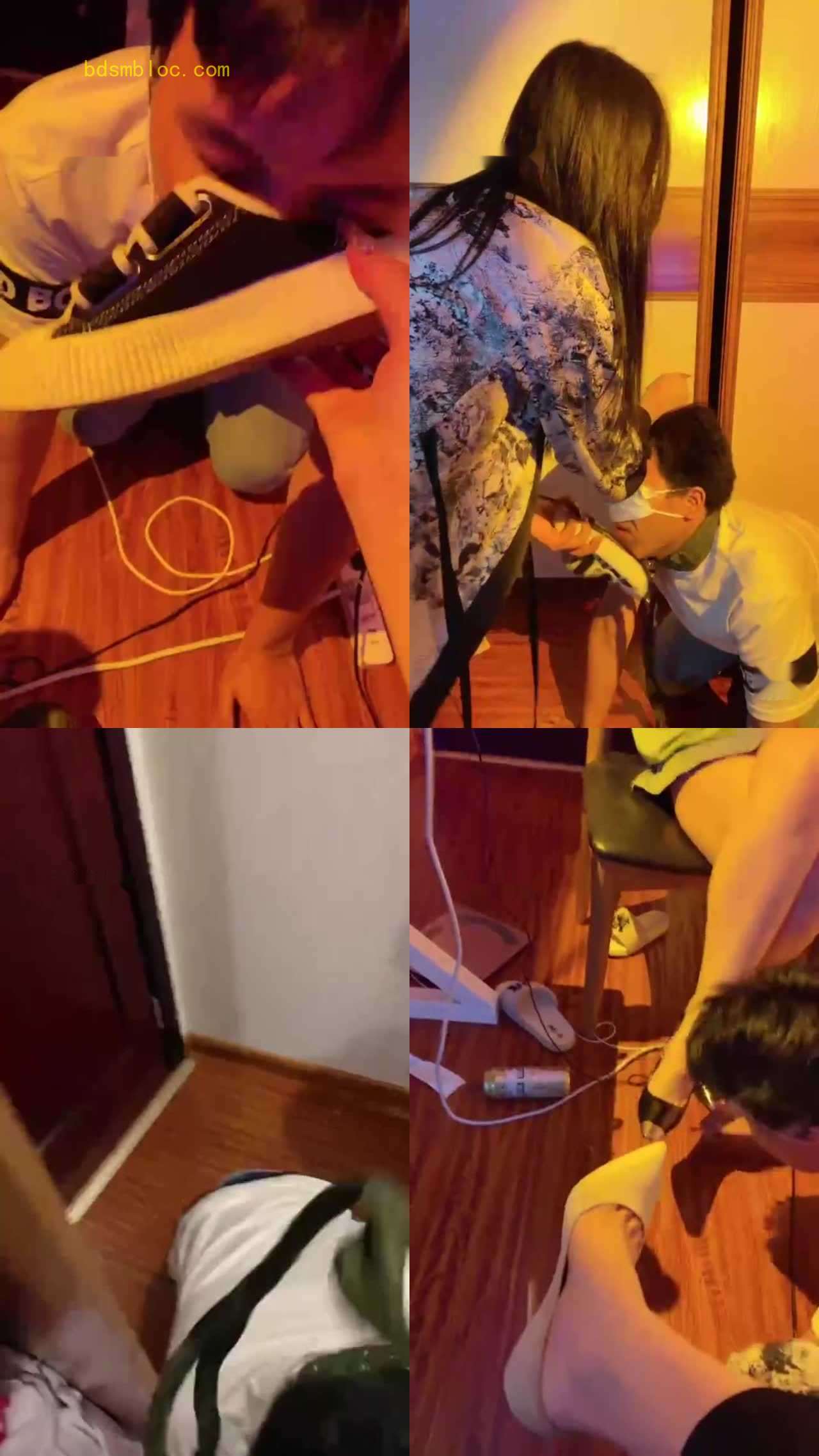 【不知名美女】强制贱狗闻臭脚臭鞋