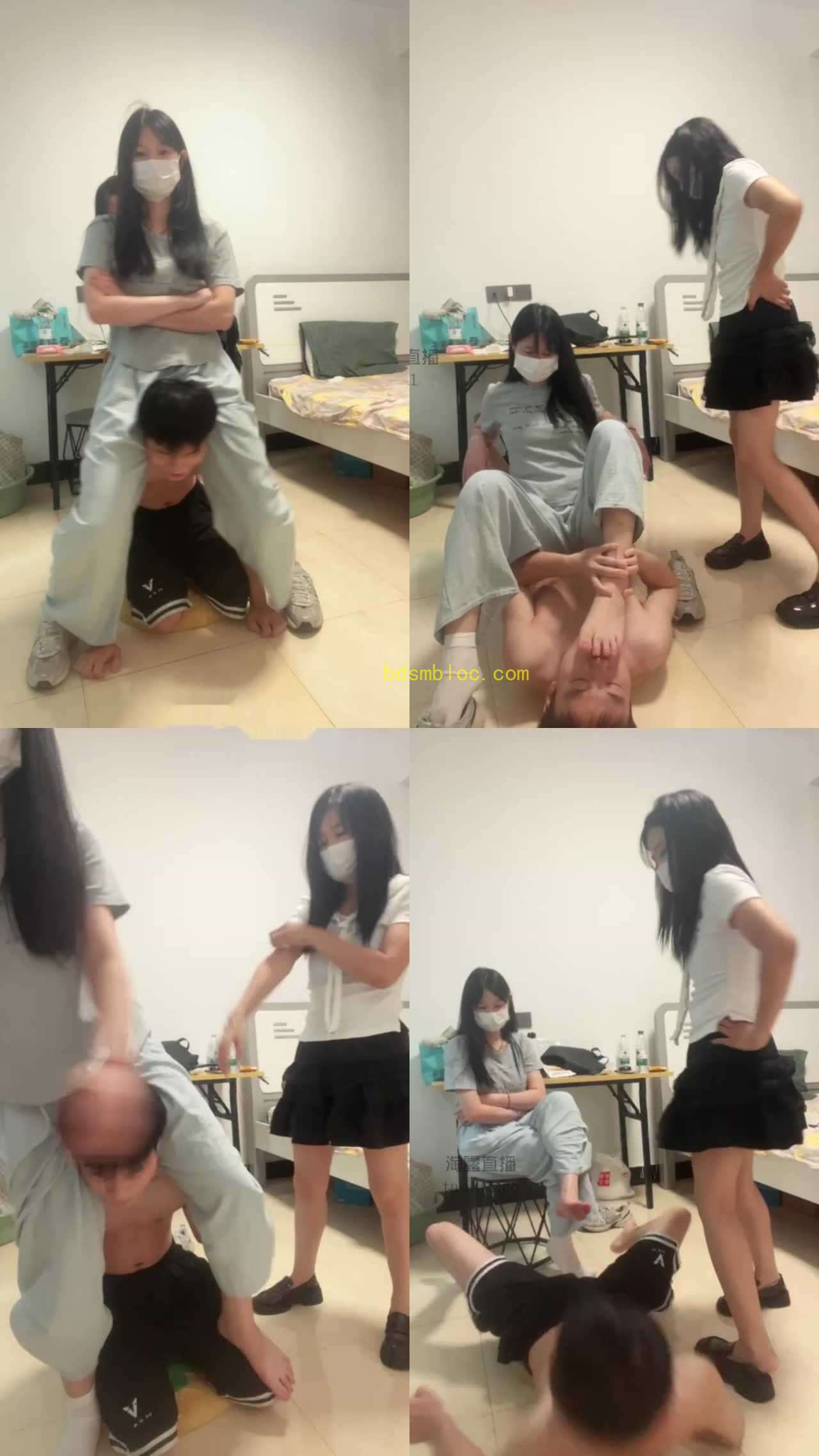 【彩虹大人s】双主清纯女大反差调教