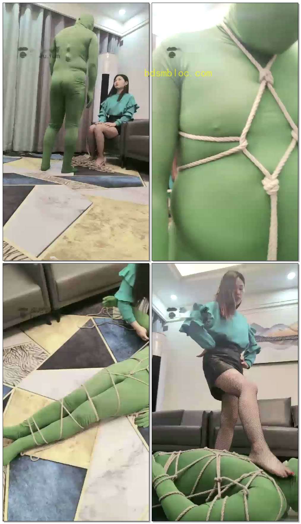 【涵涵11s】涵涵女s调教绿奴老公(剧情)捆绑玩弄绿老公