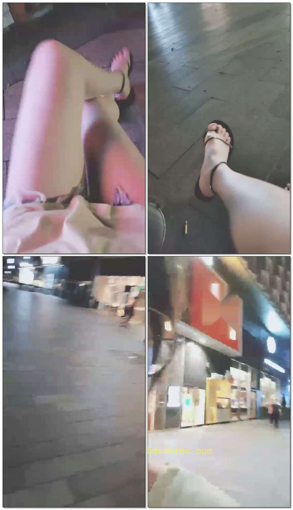 【灵竹】今晚户外调教，很多路人小姐姐，给主人按摩，舔脚，踩踏，踢档