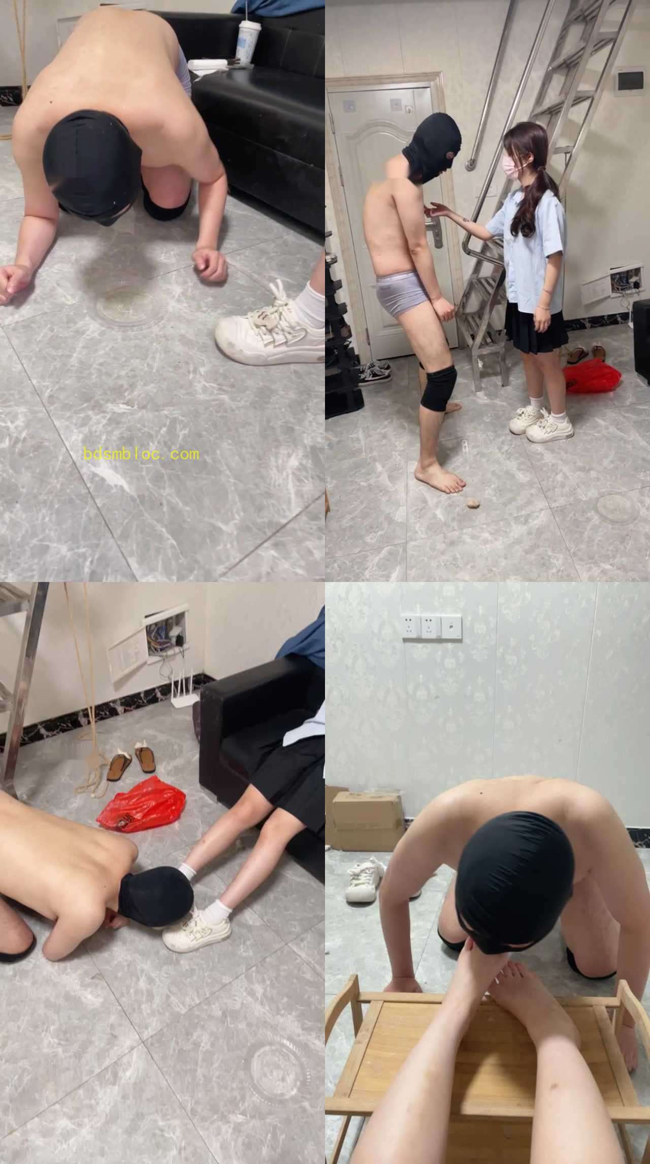 【香芋朱朱】小白鞋白袜踩虐/舔圣水/套头窒息
