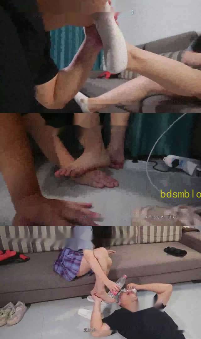 【学生】把两个奴才当地板在身上来回跳助跑跳 棉袜除臭 嘴洗脚