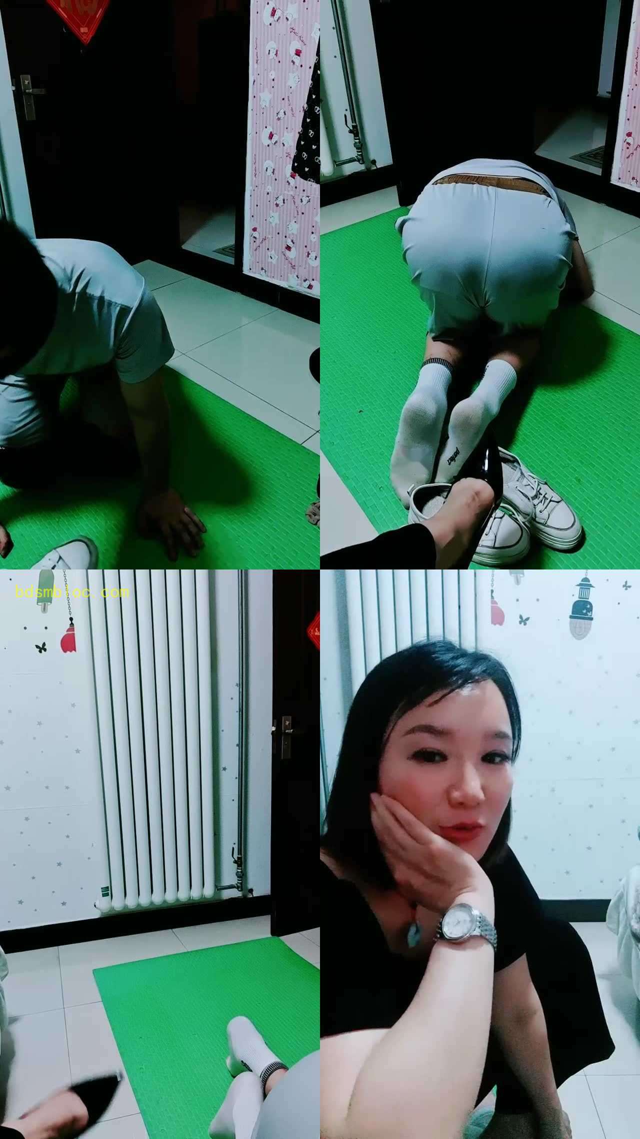 【美容院】清理小白鞋棉袜/鞭打强制闻鞋/喂口水