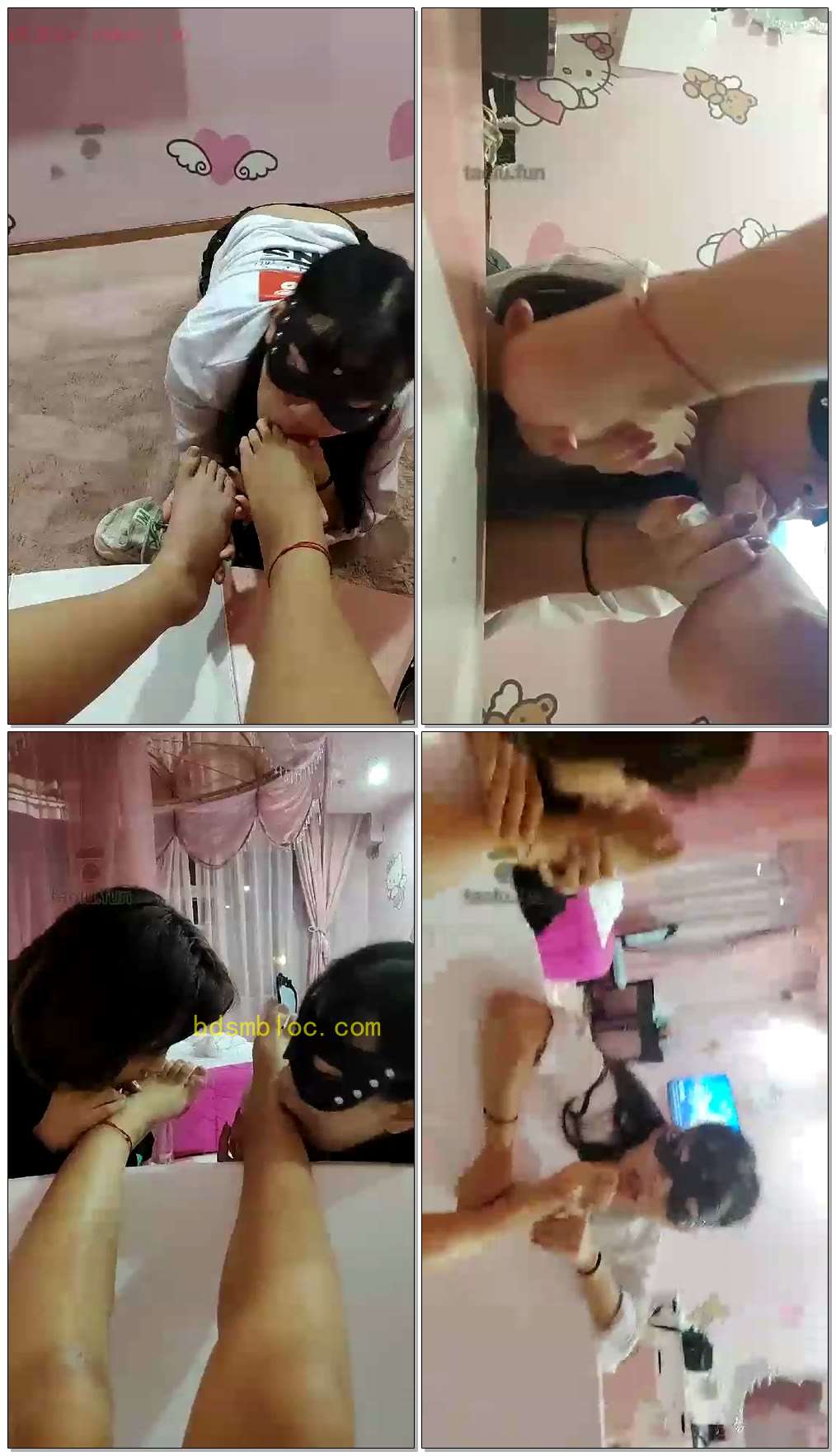 【女M安小可】和两个素人变成双女m好突然