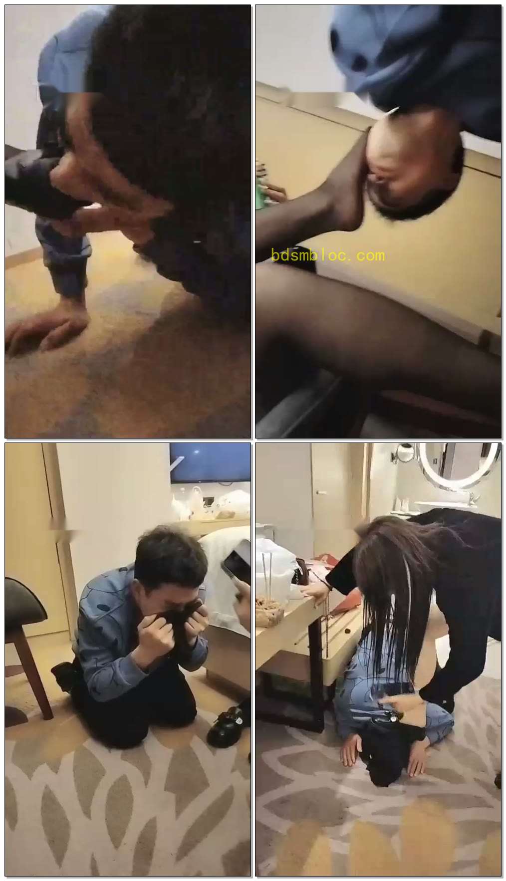 【刘二狗】黑丝美女暴力耳光揪耳朵全体踩踏