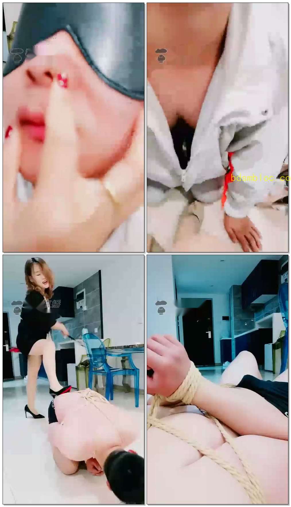 【林夕女王】弟弟偷闻鞋子,被姐姐捆绑起来各种惩罚