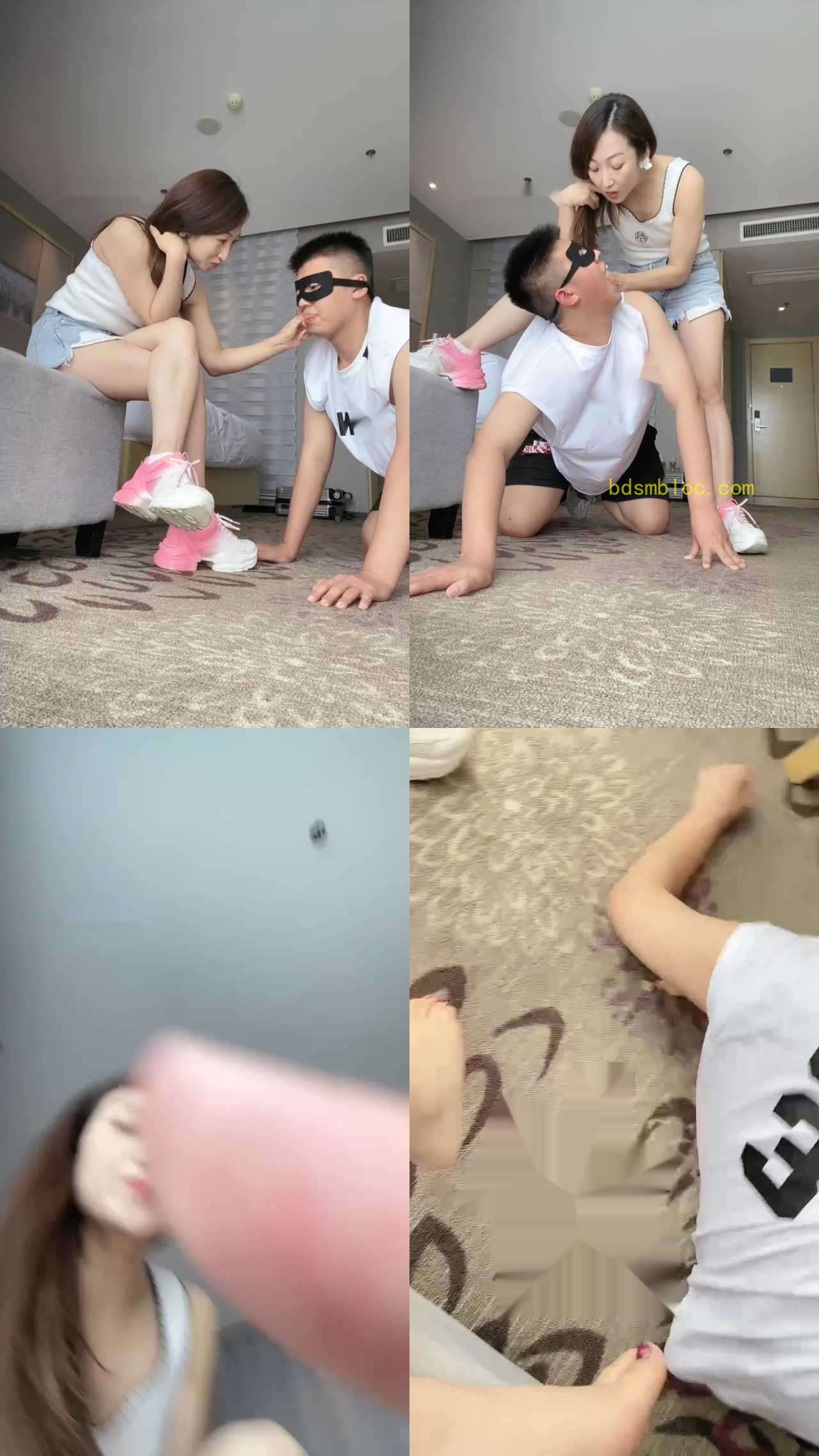【魅儿】舔脏鞋底/转胯骑马/闻鞋窝/脚插嘴