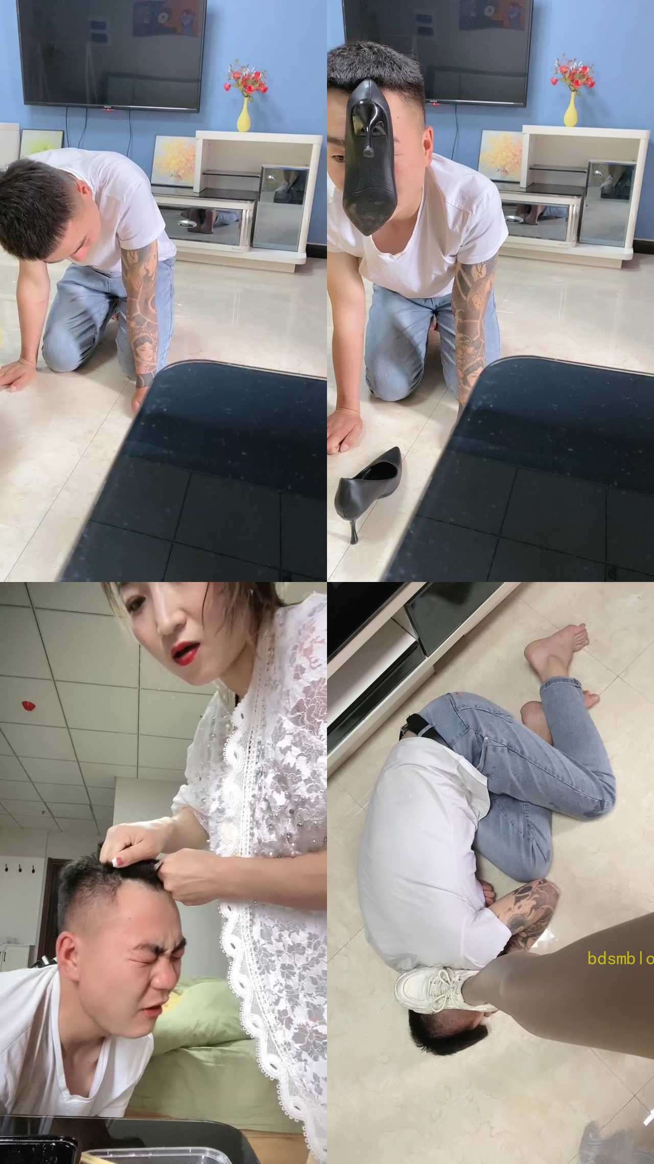 【魅儿】圈养纹身大哥强制喂食