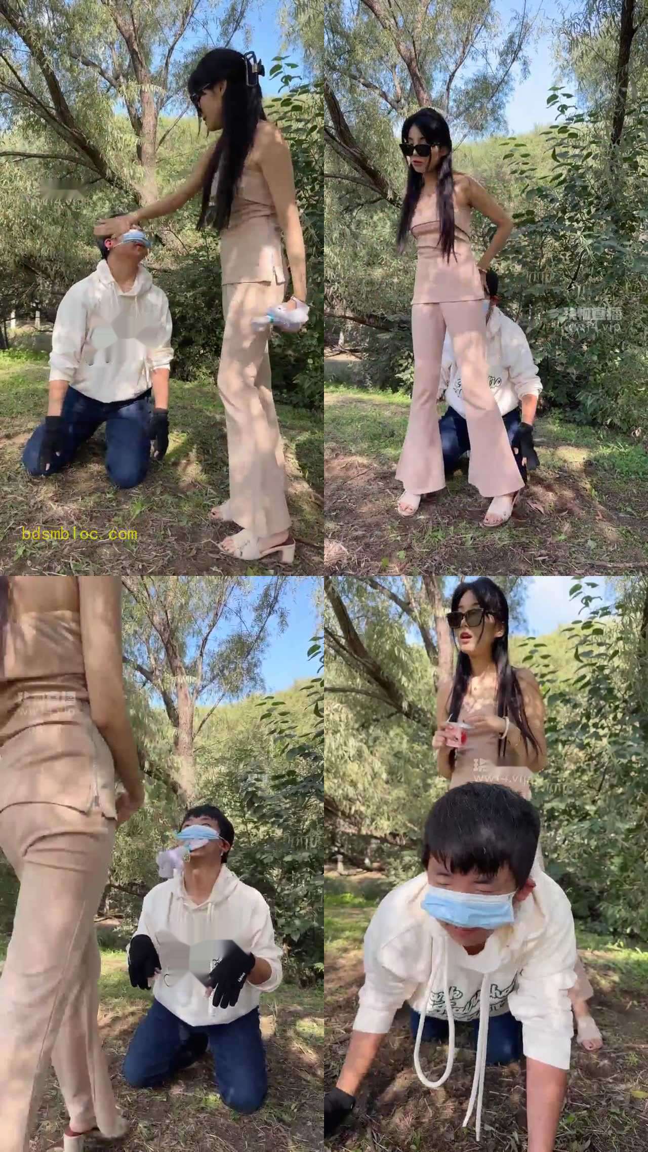 【卡莎女帝】户外骑乘钻胯舔鞋