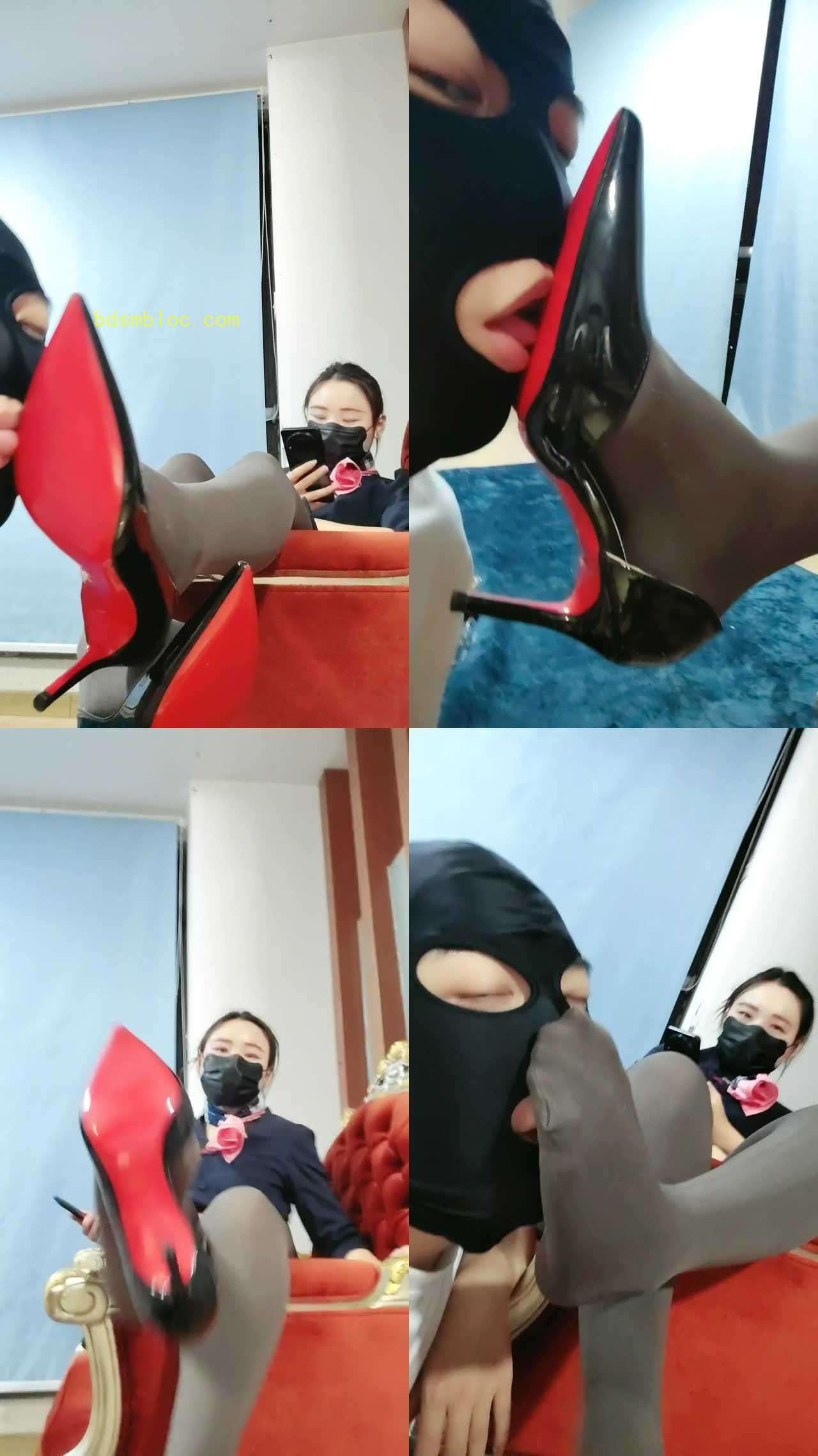 【合肥欲蝎夫妻主】空姐厚灰丝诱惑舔脚