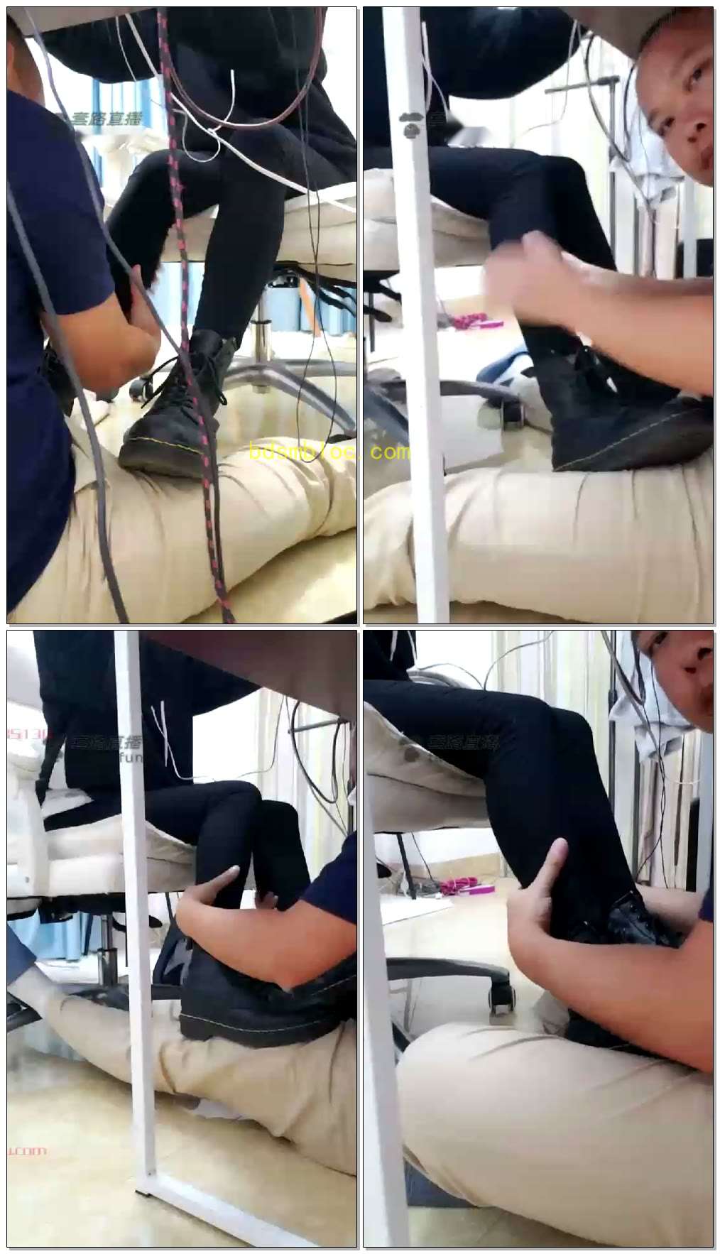 【男M】素人女学生玩游戏，我在脚下伺候给她按摩