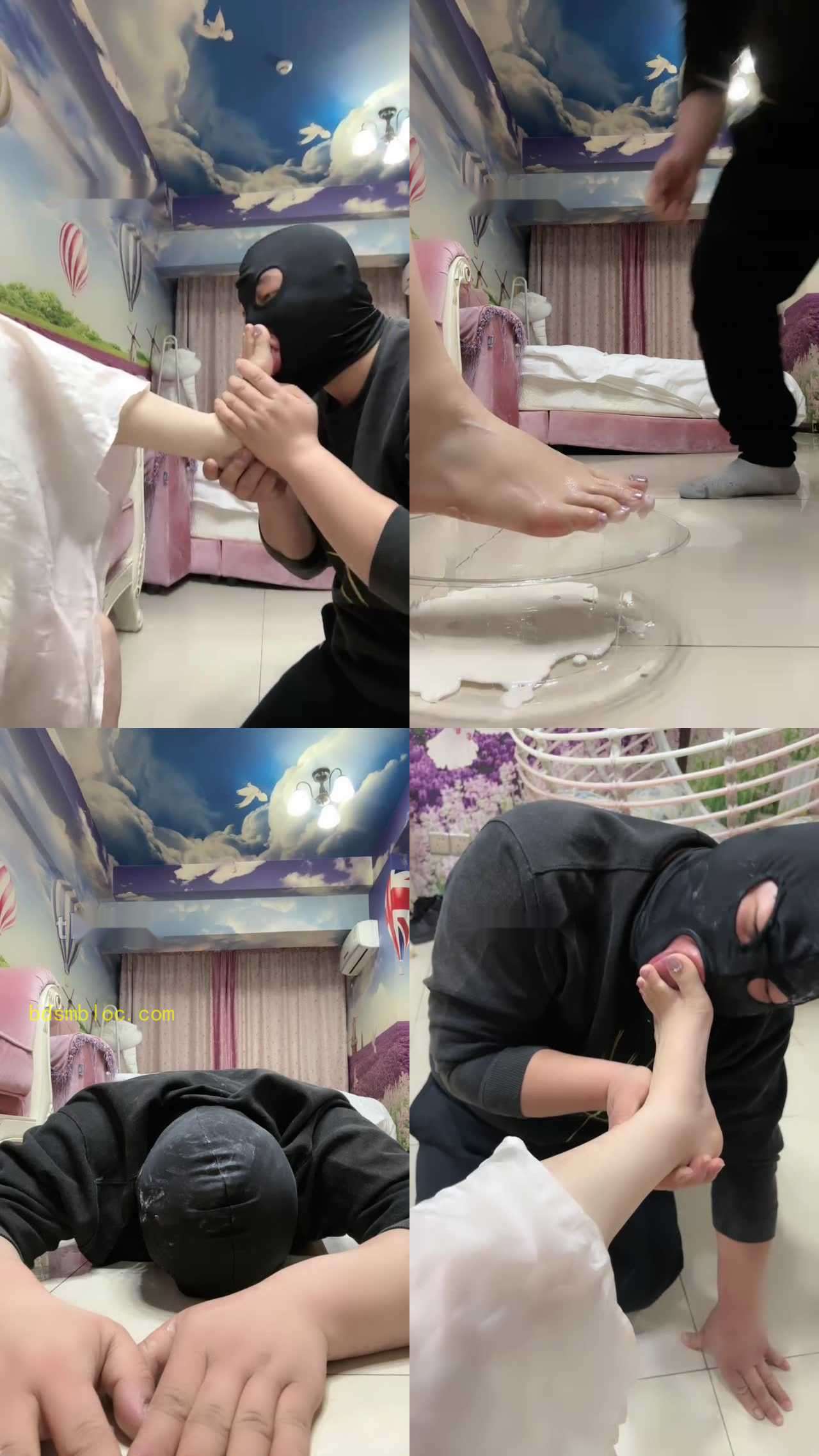 【婪】裸足脚踩水果喂酸奶