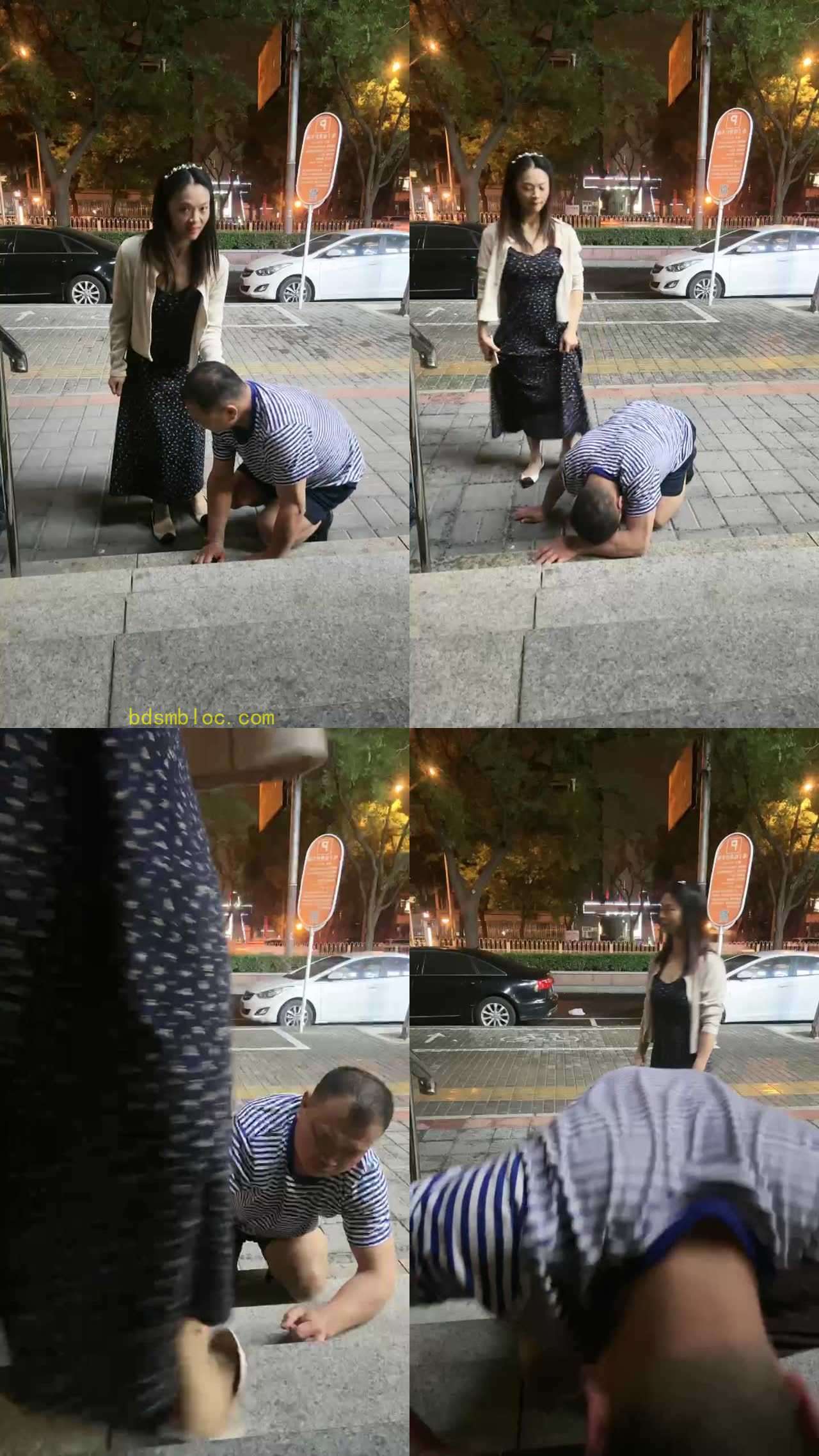 【夸梨】户外调教多人围观