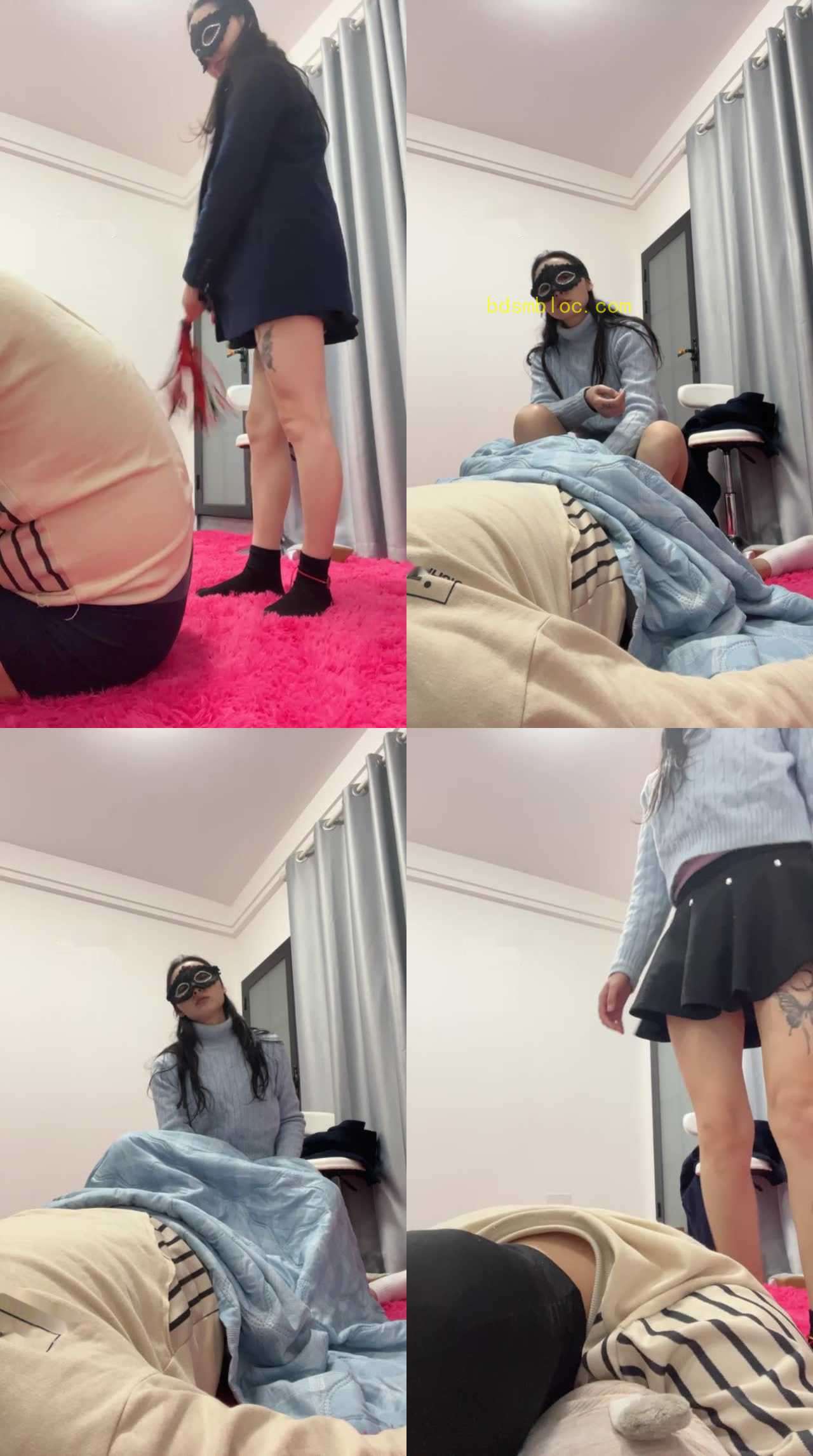 【姗姗】黑棉袜踩踏鞭打