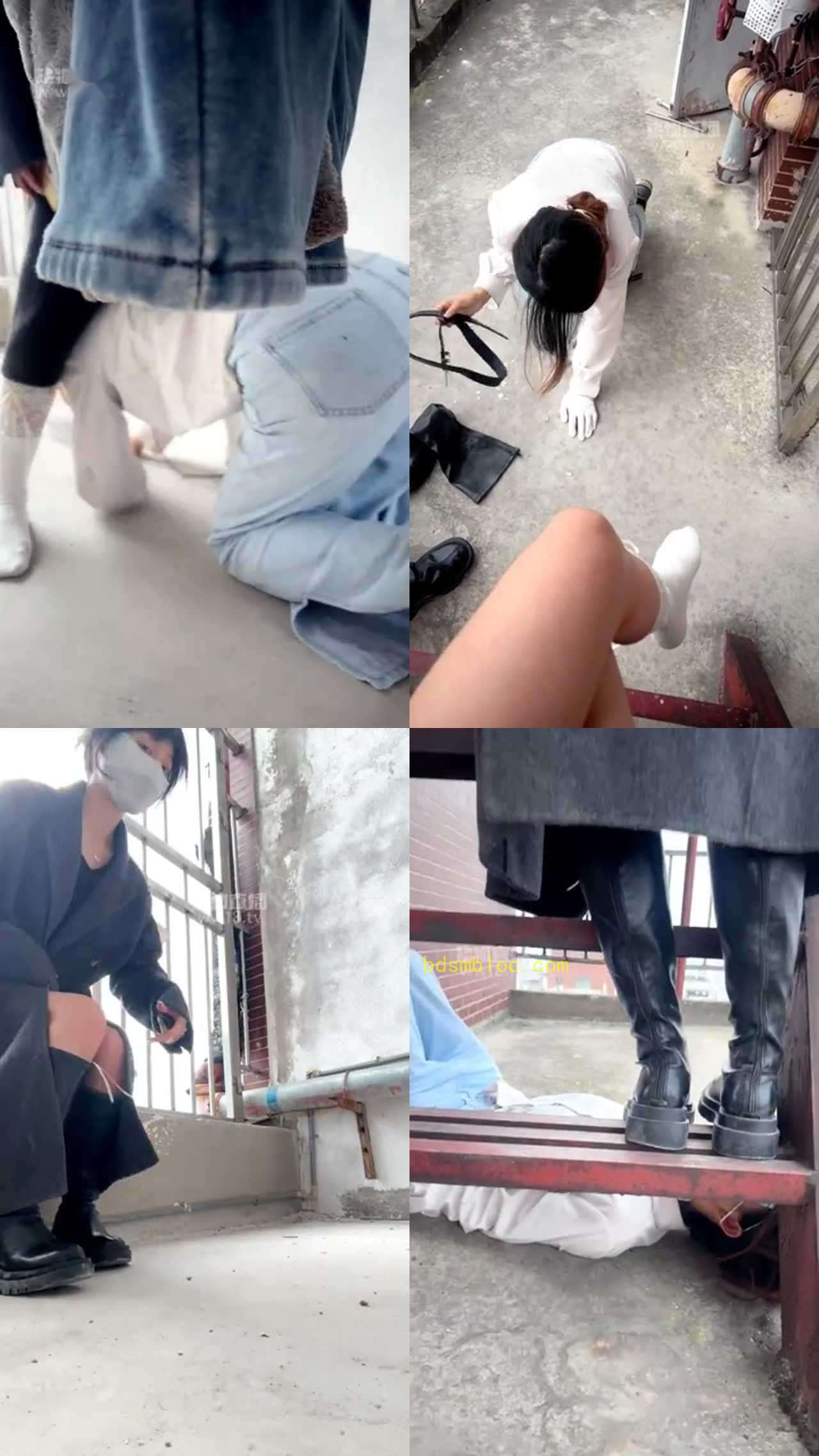 【爱可】楼顶天台羞辱调教你们的女神校花