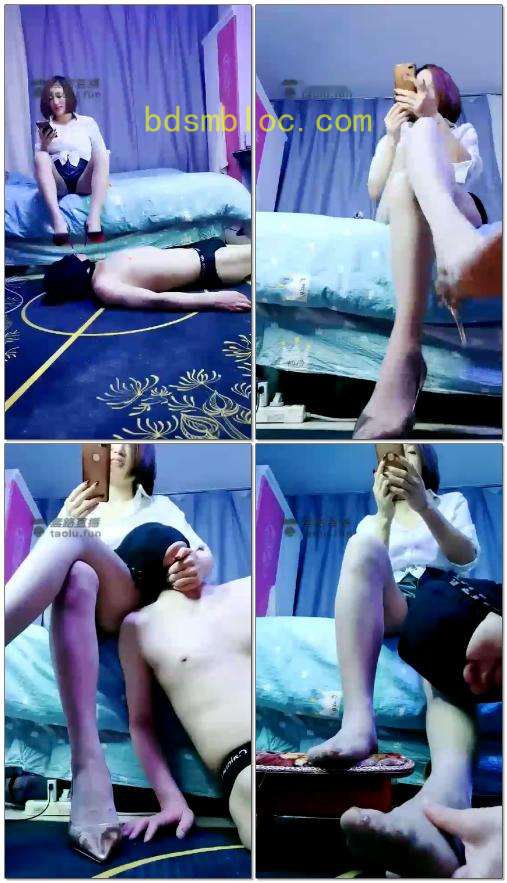 【予S】物业调小家奴，夹脖子扇耳光虐乳